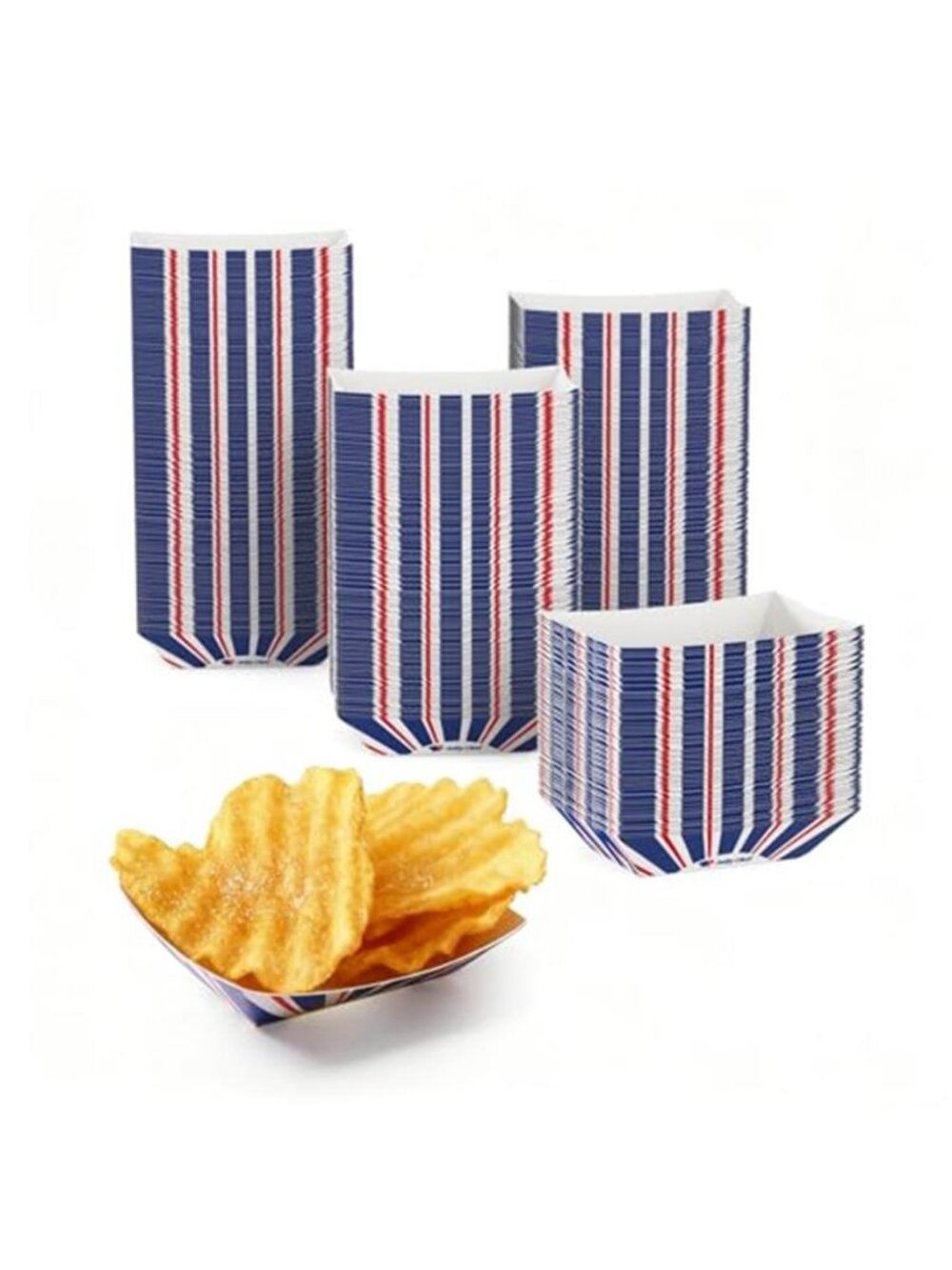 250 Pack 1/4 Lb Paper Food Trays, Mini Disposable Food Boat